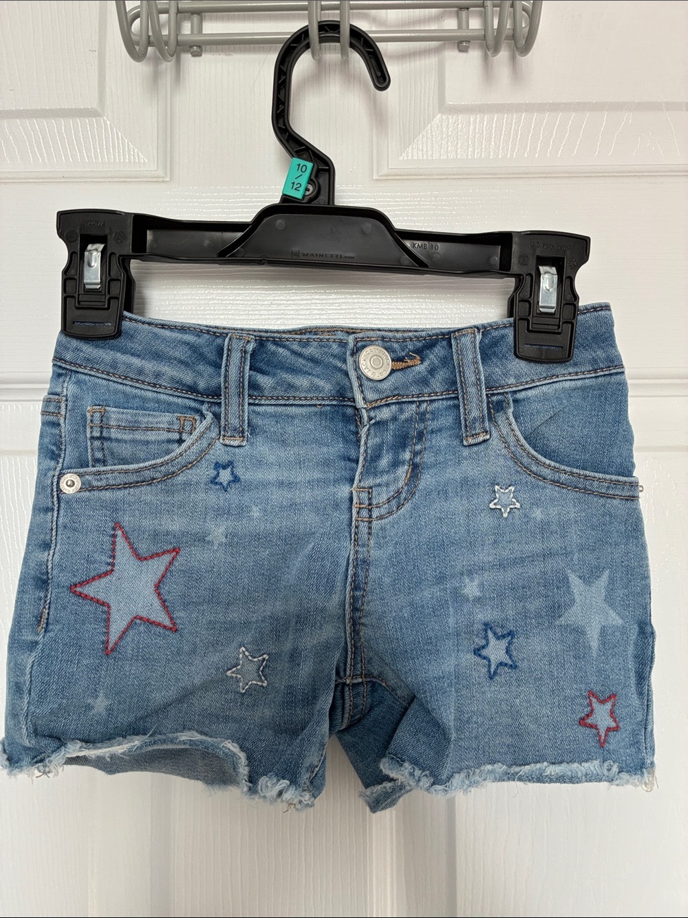 Cat & Jack Light Blue Denim Star Embroidered Shorts